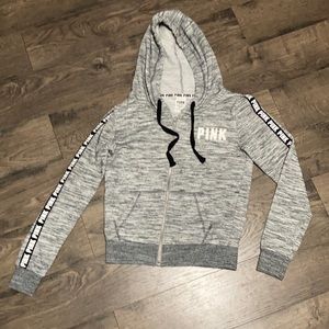 Pink full zip hoodie